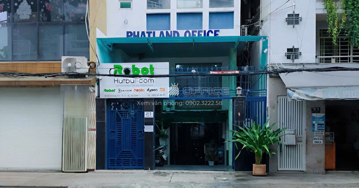 mặt trước tòa nhà phatland office tân bình