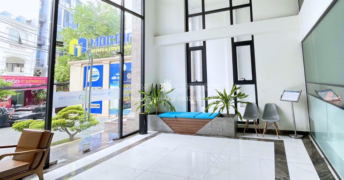 sảnh tòa nhà mộc gia building tân bình