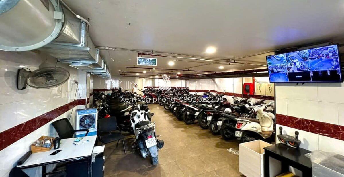 Hầm đổ xe Kappel Land Hồng Lạc Building Tân Bình rộng rãi