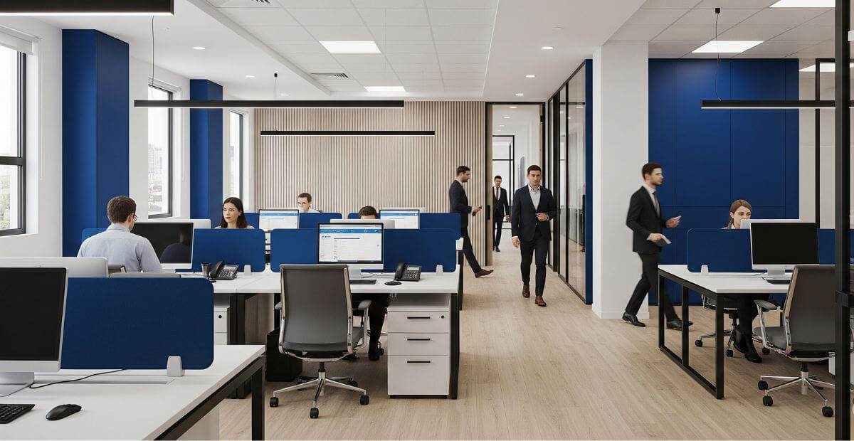 Thiết kế văn phòng 600m2 cho văn phòng tài chính mới