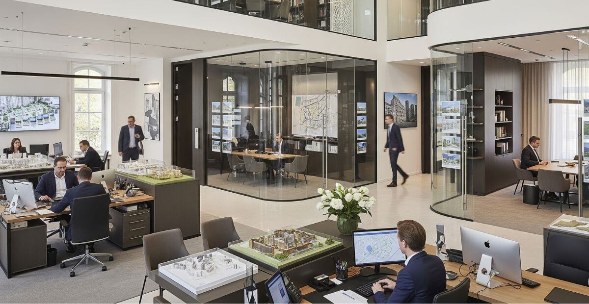 Thiết kế văn phòng 600m2 dành cho văn phòng bất động sản
