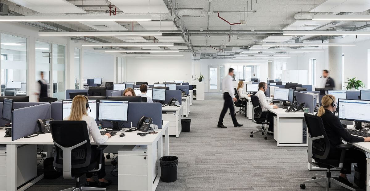 Thiết kế văn phòng 600m2 dành cho văn phòng ngành dịch vụ khách hàng
