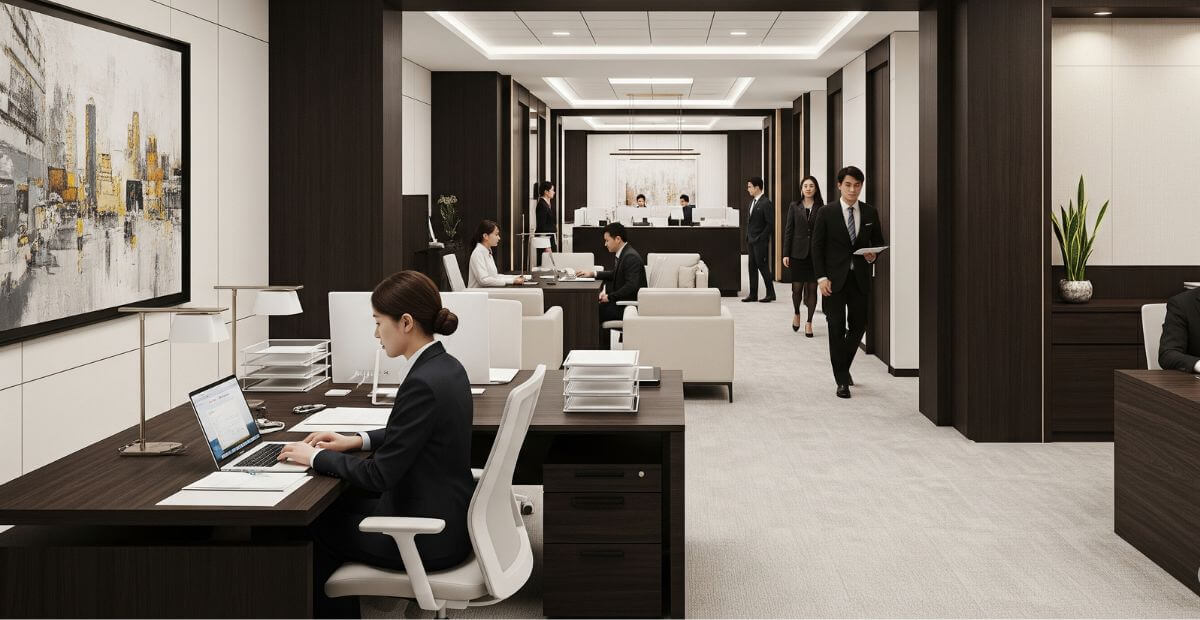 Thiết kế văn phòng 600m2 dành cho văn phòng tài chính