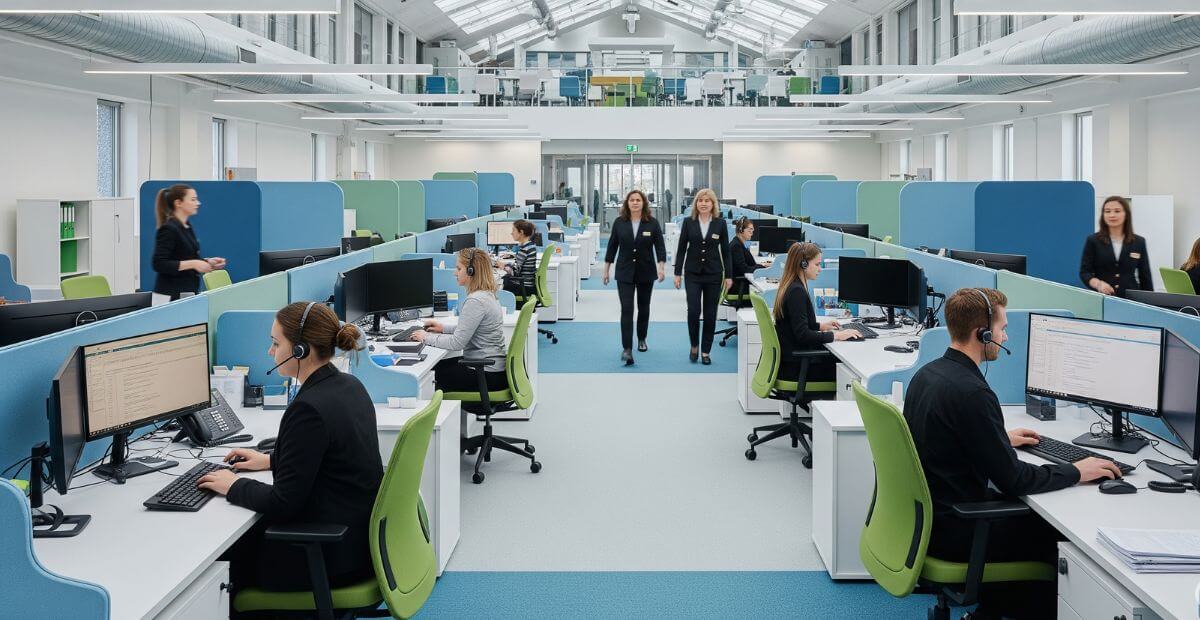 Thiết kế văn phòng dịch vụ khách hàng với diện tích 600m2
