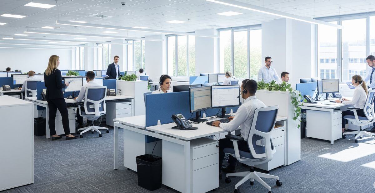 Văn phòng ngành dịch vụ khách hàng với diện tích 600m2