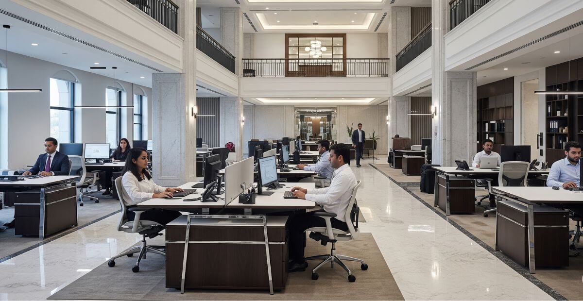 Văn phòng tài chính thiết kế văn phòng 600m2