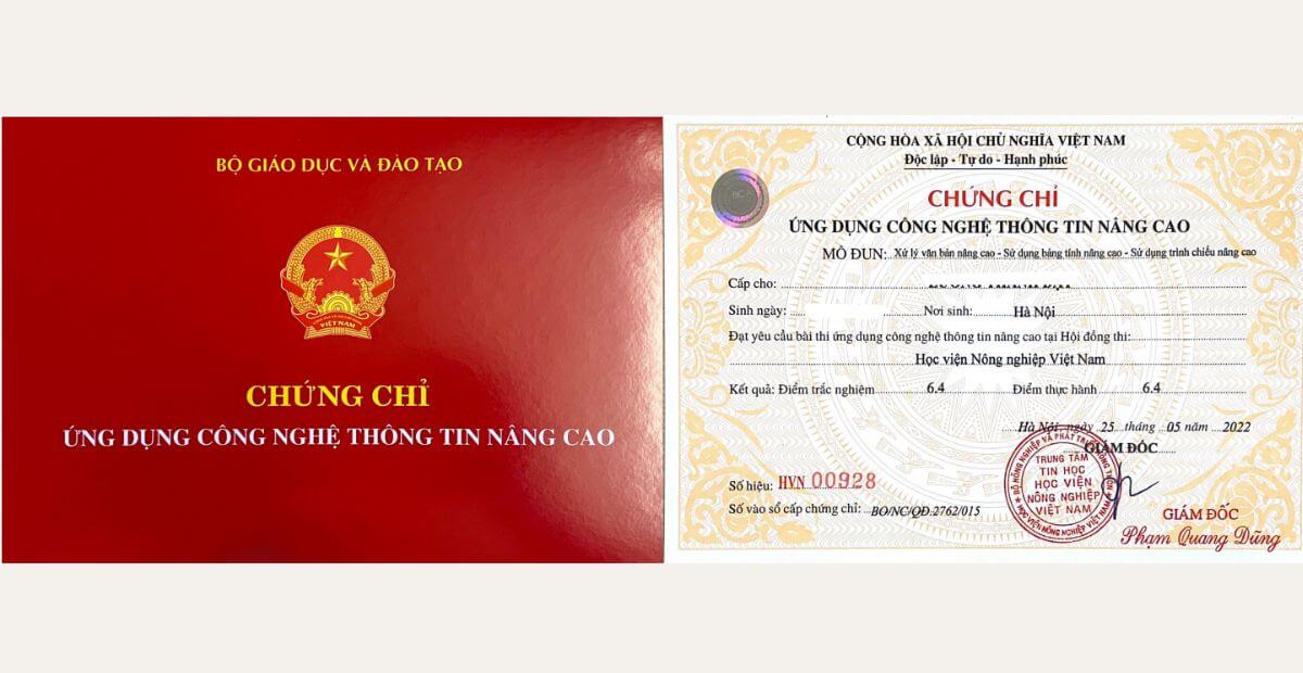 Chứng chỉ tin học văn phòng nâng cao