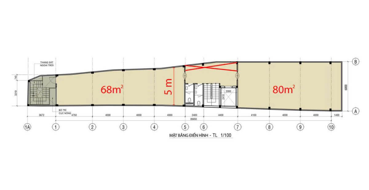 Layout tòa nhà TTV Tower Bùi Hữu Nghĩa Bình Thạnh
