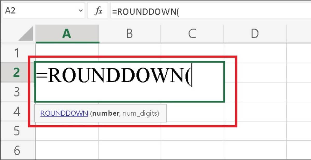 Công thức hàm ROUNDDOWN và cách dùng cơ bản