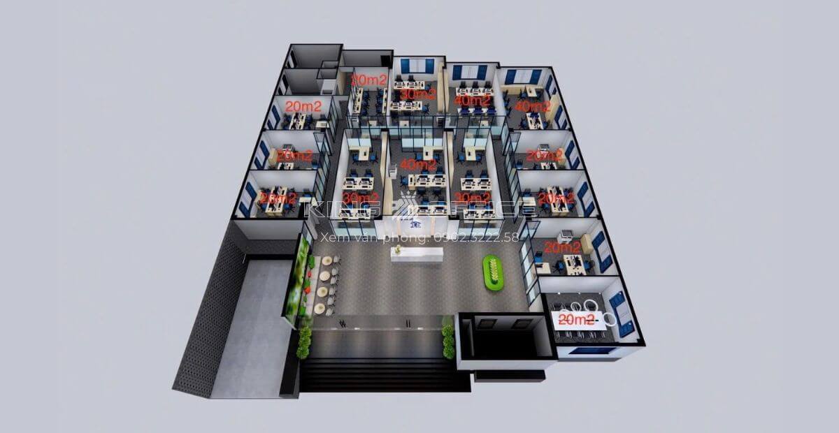 Layout thiết kế văn phòng Betania Tân Phú