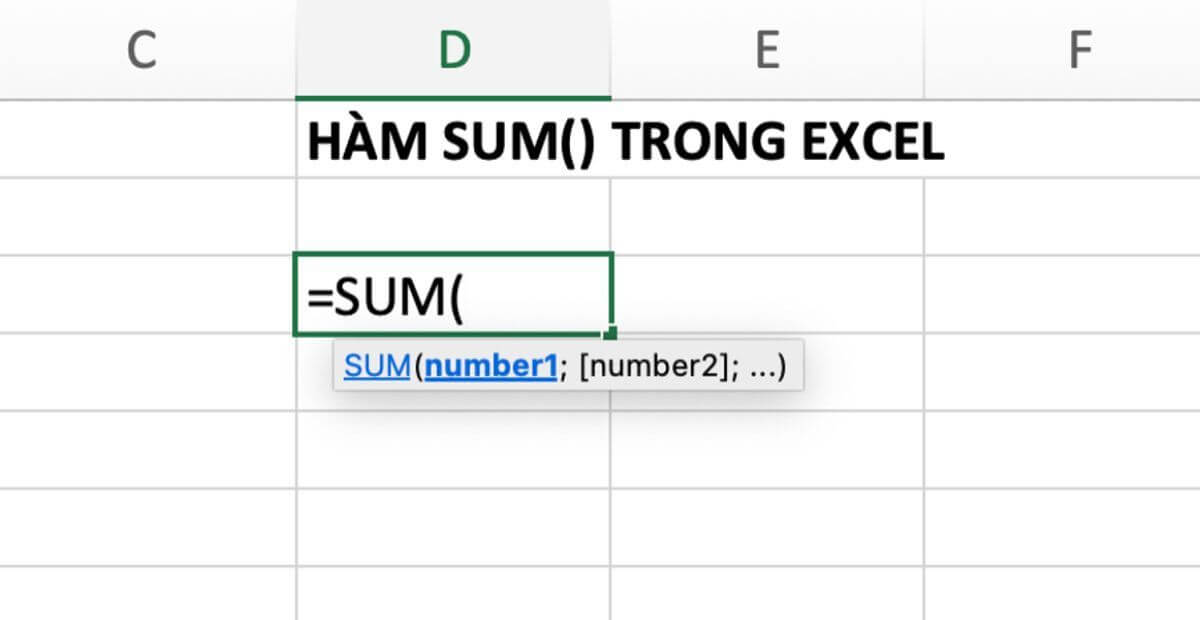 Ví dụ thực tế về cách tính tổng bằng hàm SUM trong Excel