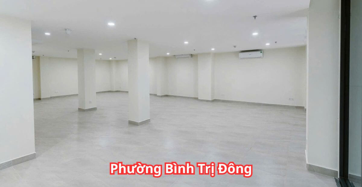Bảng giá cho thuê văn phòng phường Bình Trị Đông mới nhất 2025
