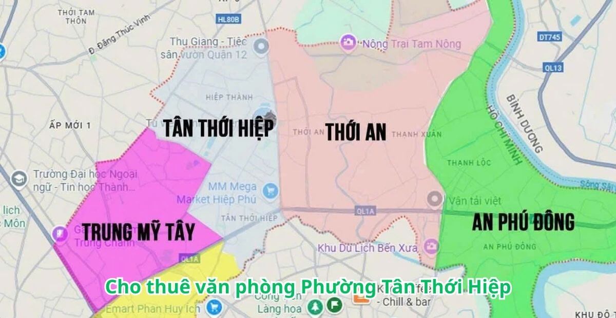 Bảng giá cho thuê văn phòng phường Tân Thới Hiệp năm 2025