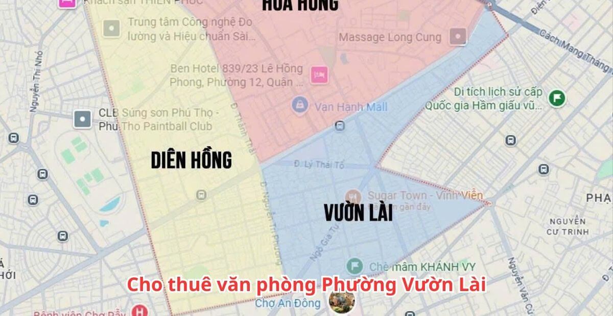 Bảng giá cho thuê văn phòng phường Vườn Lài năm 2025