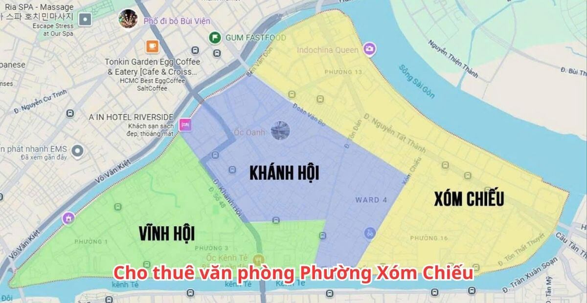 Bảng giá cho thuê văn phòng phường Xóm Chiếu năm 2025