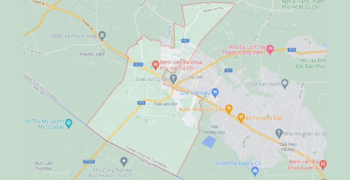 Bảng giá cho thuê văn phòng xã Tân An Hội năm 2025