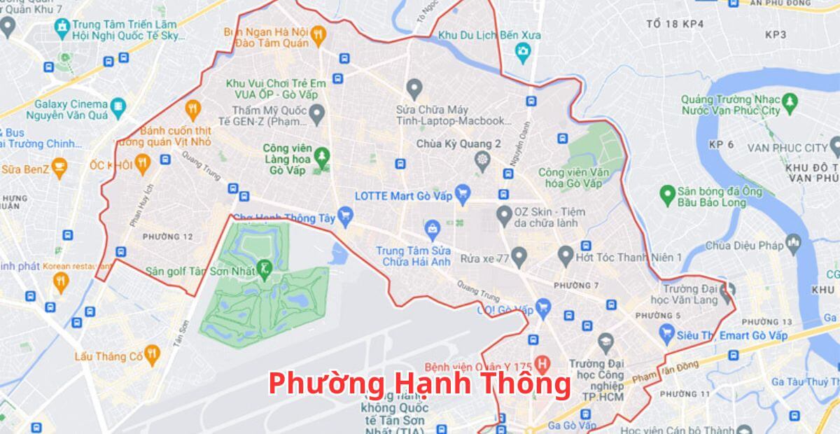 Cho thuê văn phòng phường Hạnh Thông giá ưu đãi