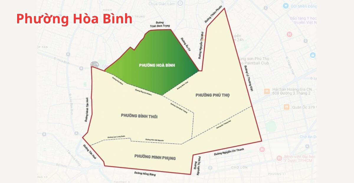 Cho thuê văn phòng phường Hòa Bình giá ưu đãi