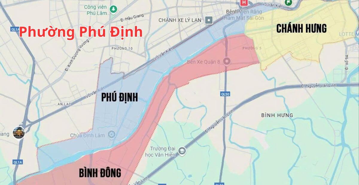 Cho thuê văn phòng phường Phú Định giá ưu đãi