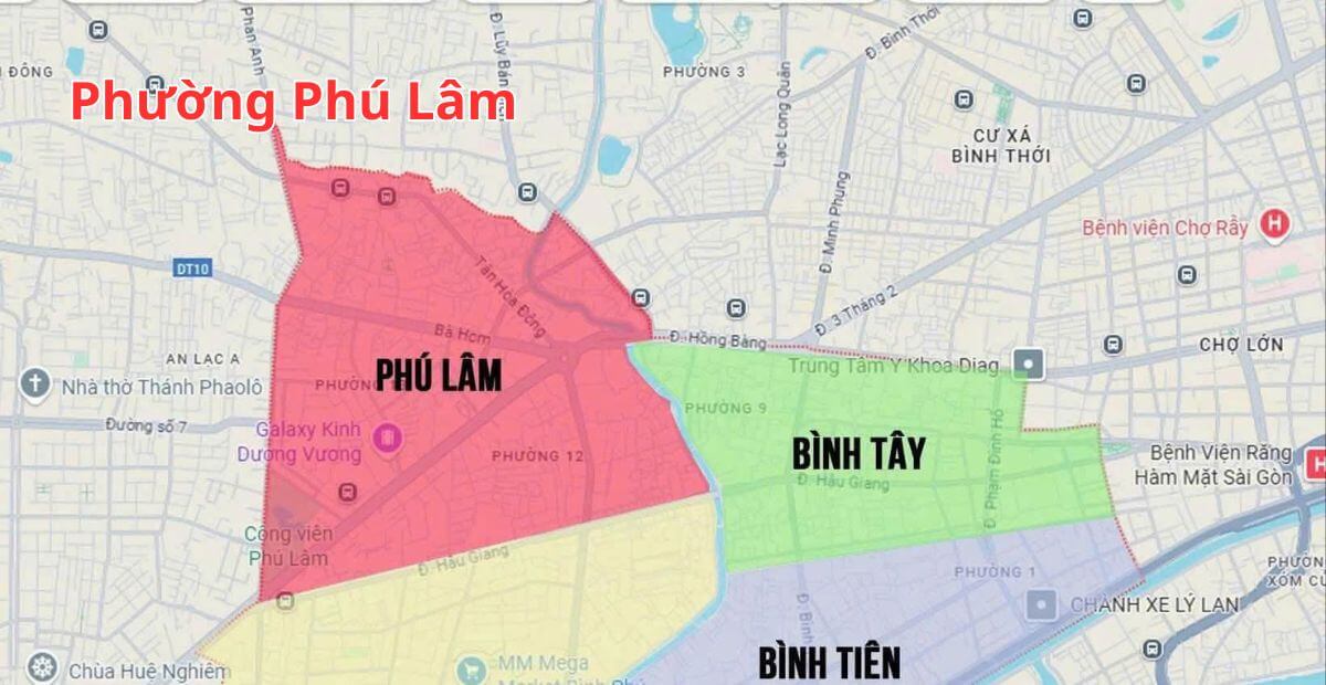 Cho thuê văn phòng phường Phú Lâm giá ưu đãi