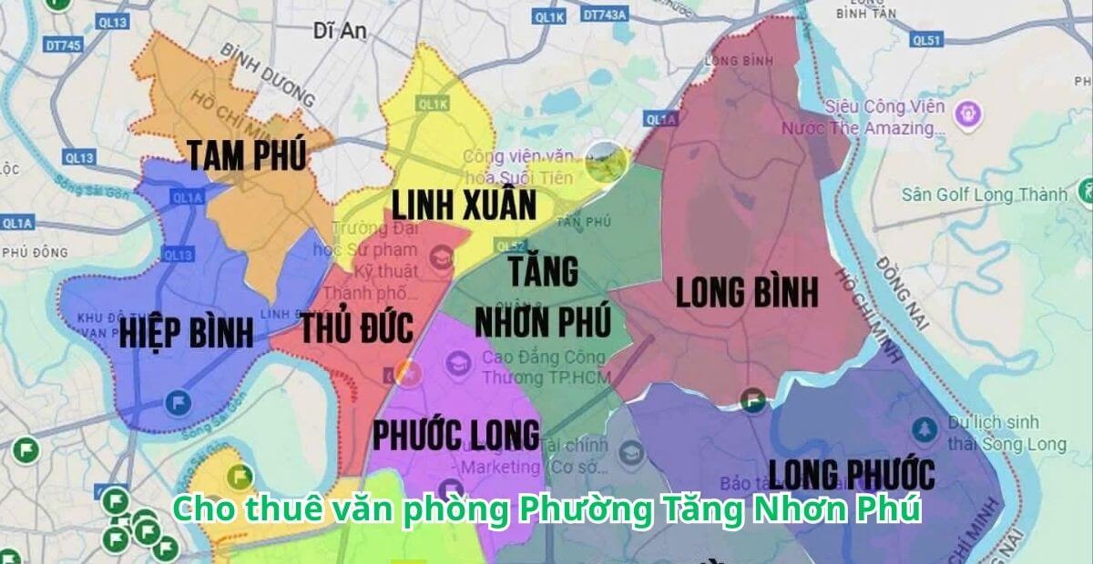 Cho thuê văn phòng phường Tăng Nhơn Phú giá ưu đãi