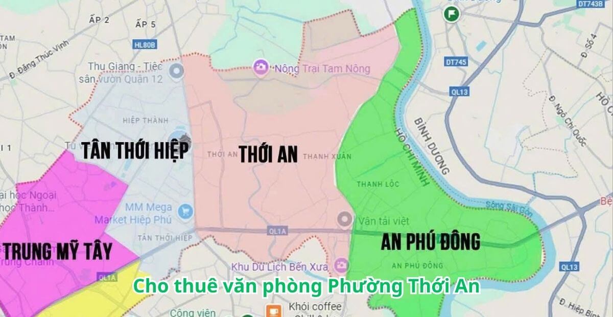 Cho thuê văn phòng phường Thới An giá ưu đãi, cập nhật 2025