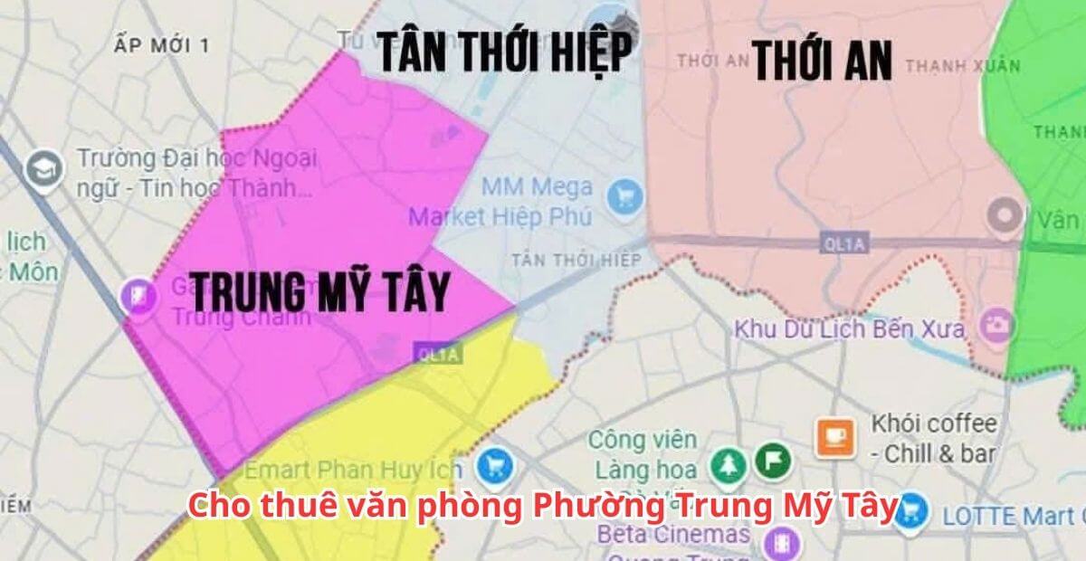 Cho thuê văn phòng phường Trung Mỹ Tây giá ưu đãi