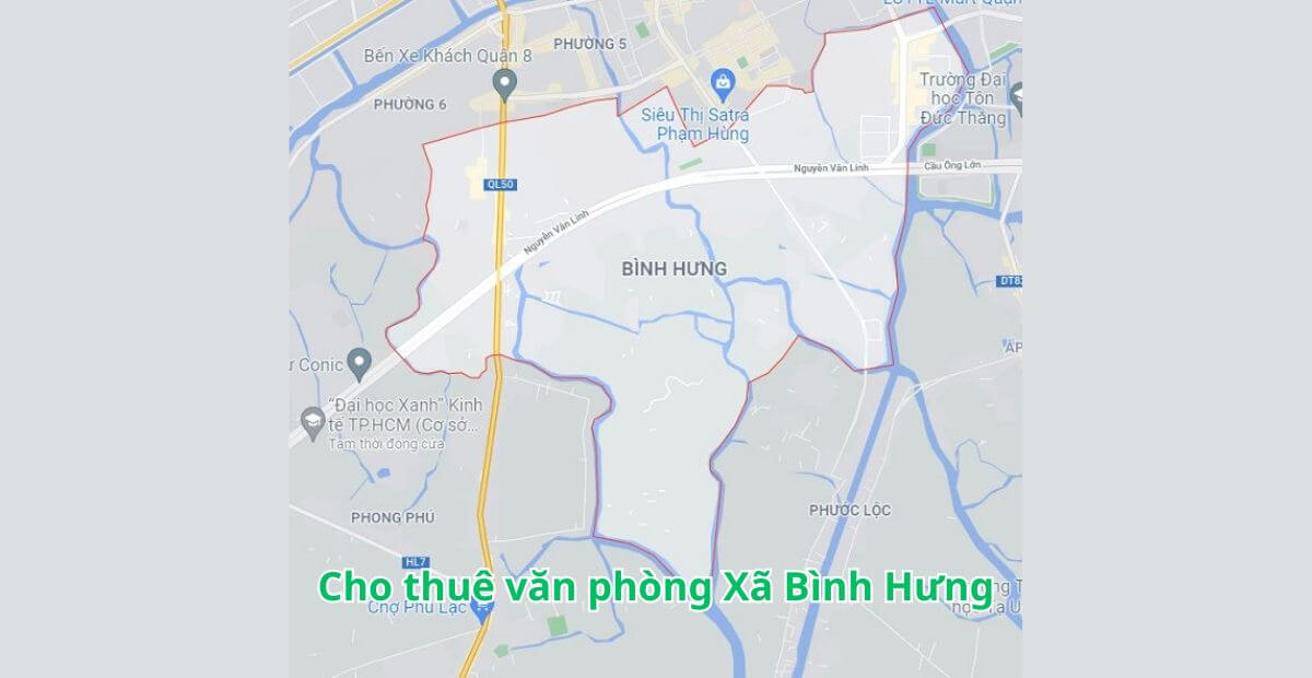 Cho thuê văn phòng xã Bình Hưng giá rẻ ưu đãi