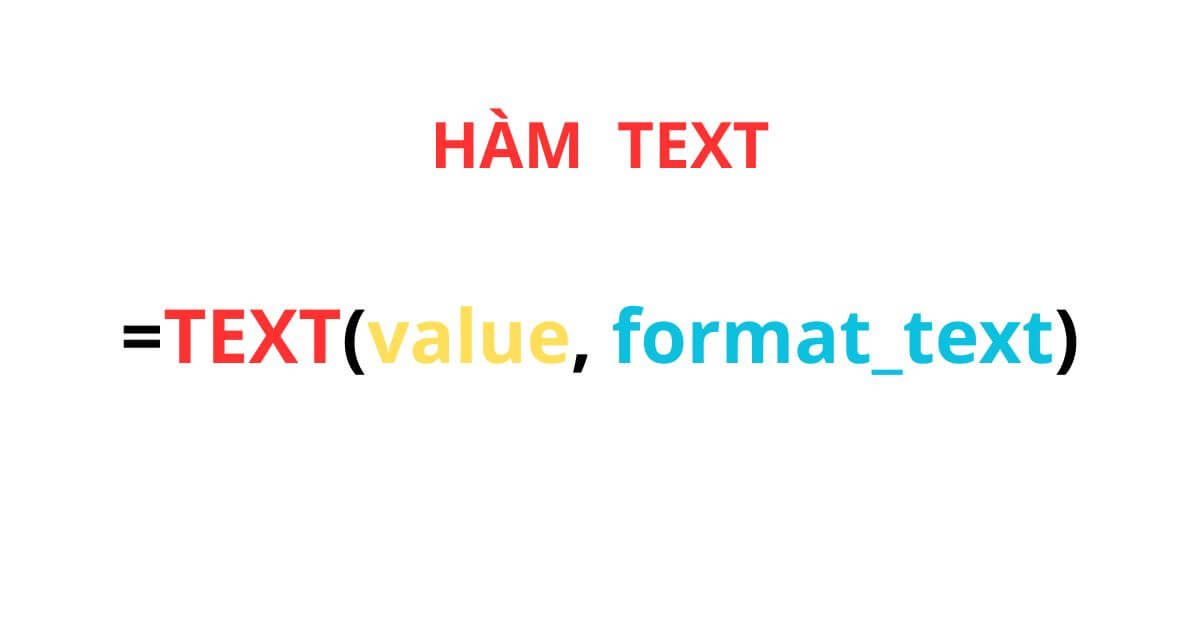Cú pháp và cách sử dụng hàm TEXT cơ bản