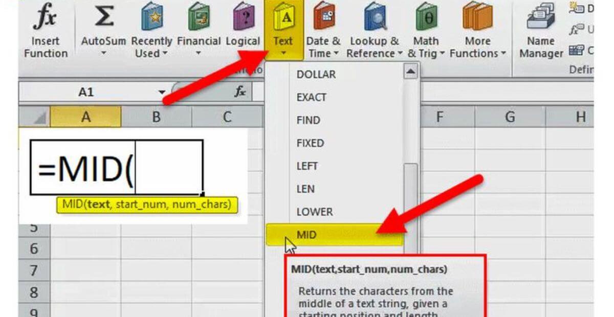 Hàm MID trong Excel là gì
