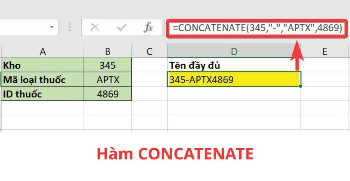 So sánh hàm CONCATENATE và hàm CONCAT