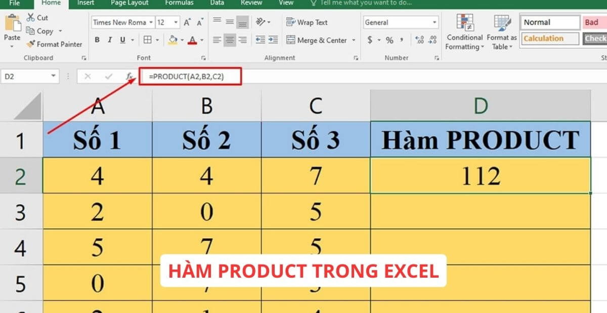 ứng dụng thực tế của hàm product