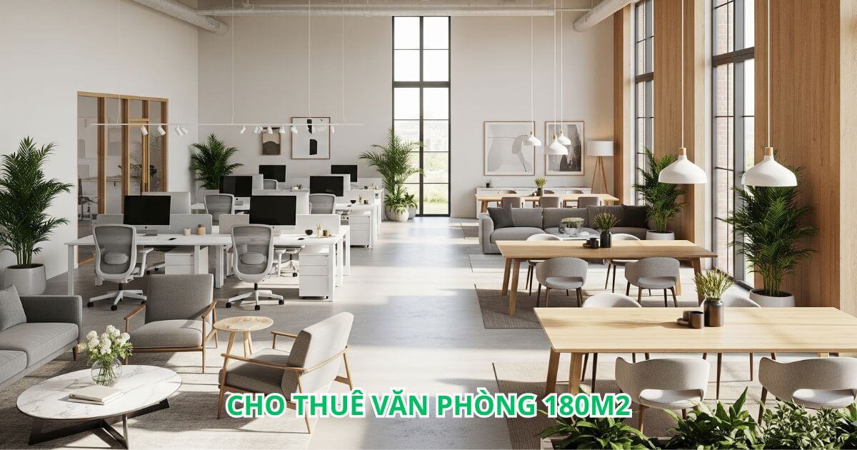 Báo giá cho thuê văn phòng 180m2 full chi phí TP.HCM 2025