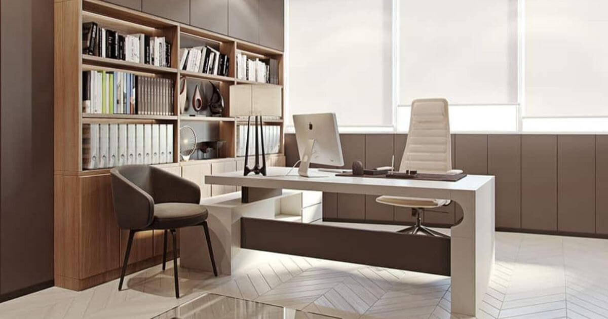 bố trí công năng cho mẫu văn phòng 10m2