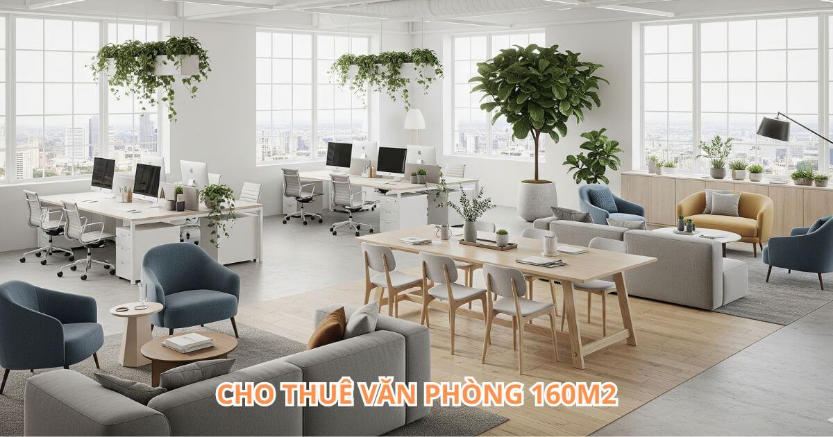 đối tượng phù hợp khi thuê văn phòng 160m2