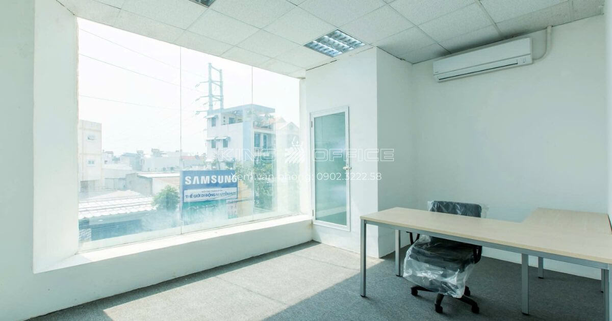 văn phòng happy office quận 7 mặt kính thoáng
