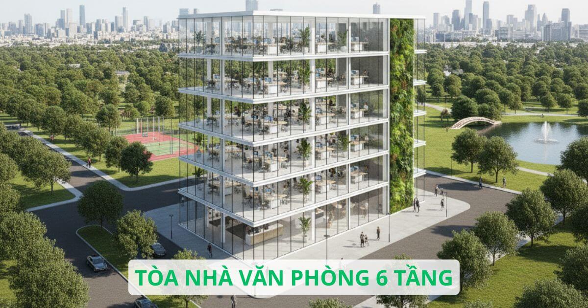 6 ý tưởng thiết kế văn phòng 6 tầng hiện đại