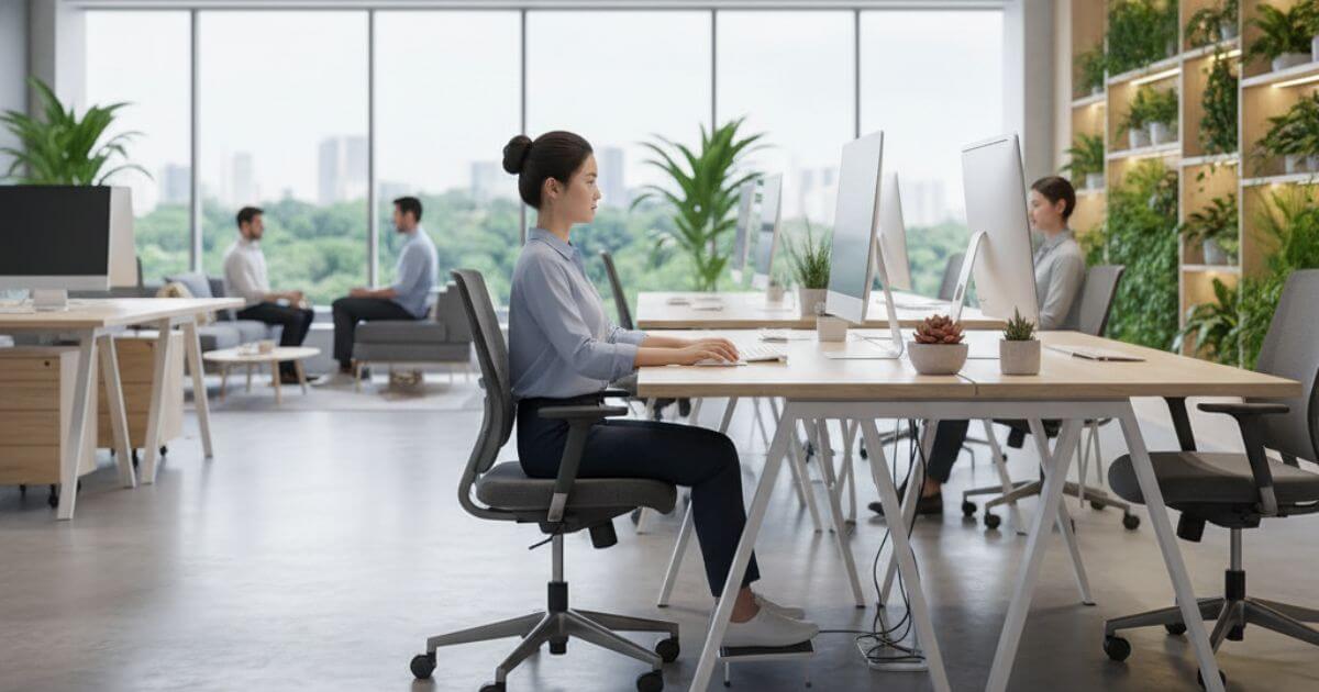 mẹo 5 tư thế ngồi chuẩn văn phòng bảo vệ sức khỏe hiệu quả