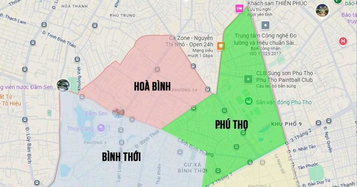 Phường Hòa Bình thuộc quận nào