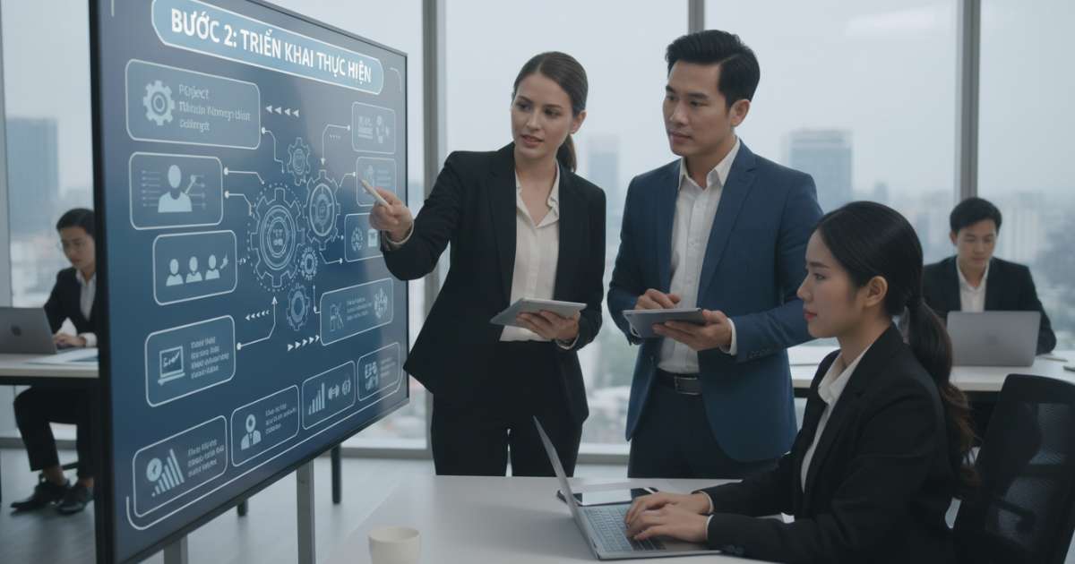 Bước 2 Triển khai thực hiện quy trình quản trị doanh nghiệp