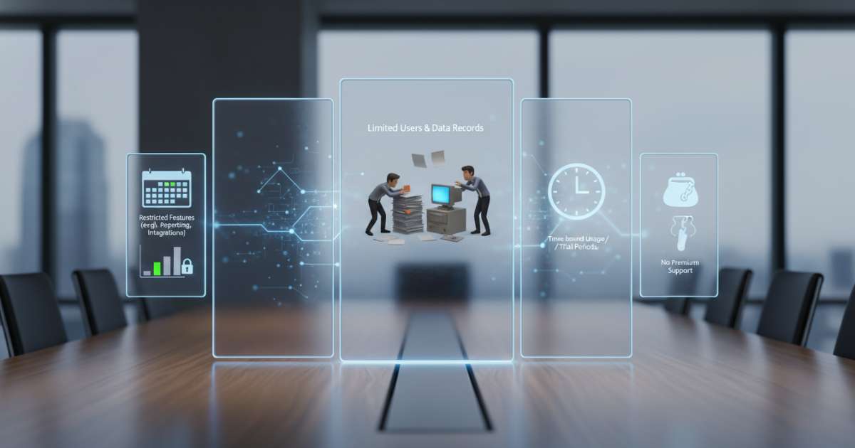 Giới hạn sử dụng thường gặp của các phiên bản miễn phí