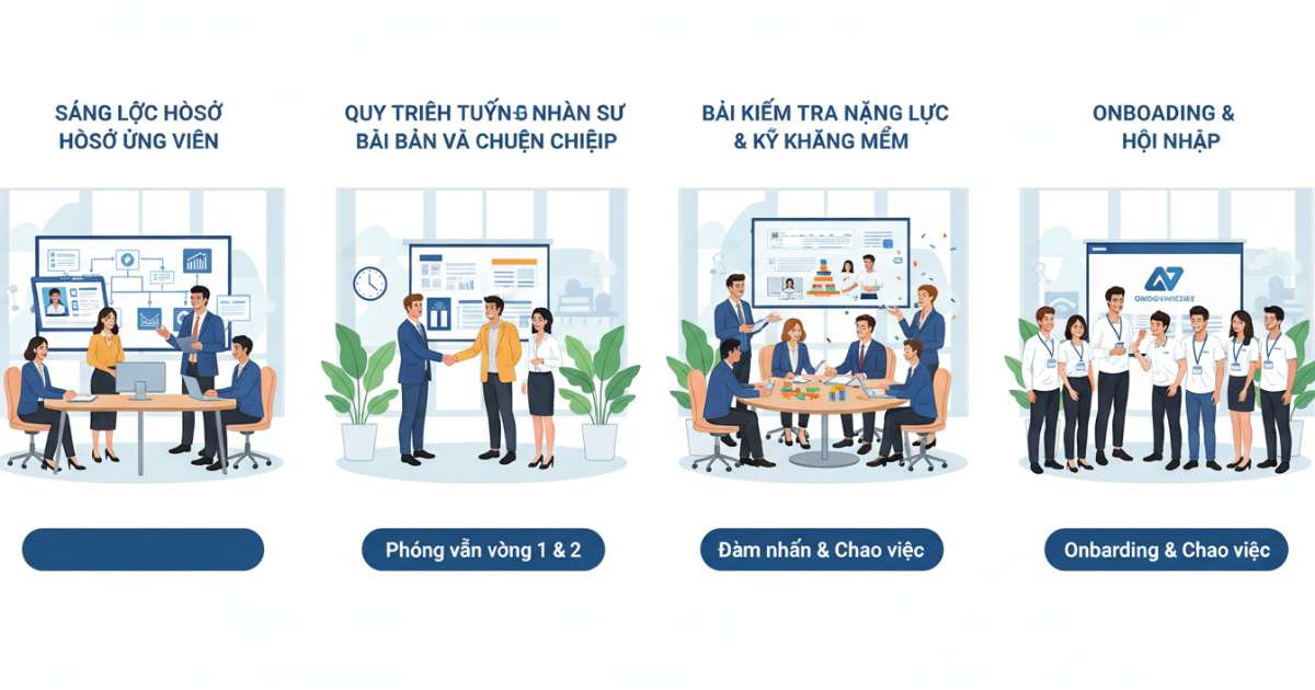 Quy trình tuyển dụng nhân sự bài bản và chuyên nghiệp