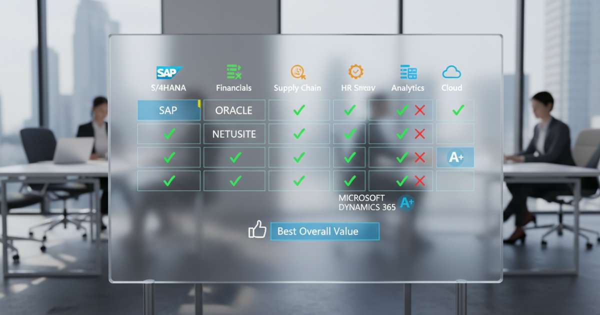 So sánh tính năng của các giải pháp quản lý doanh nghiệp phổ biến