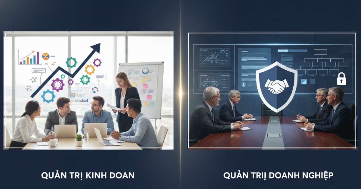 Sự khác biệt giữa quản trị kinh doanh và quản trị doanh nghiệp