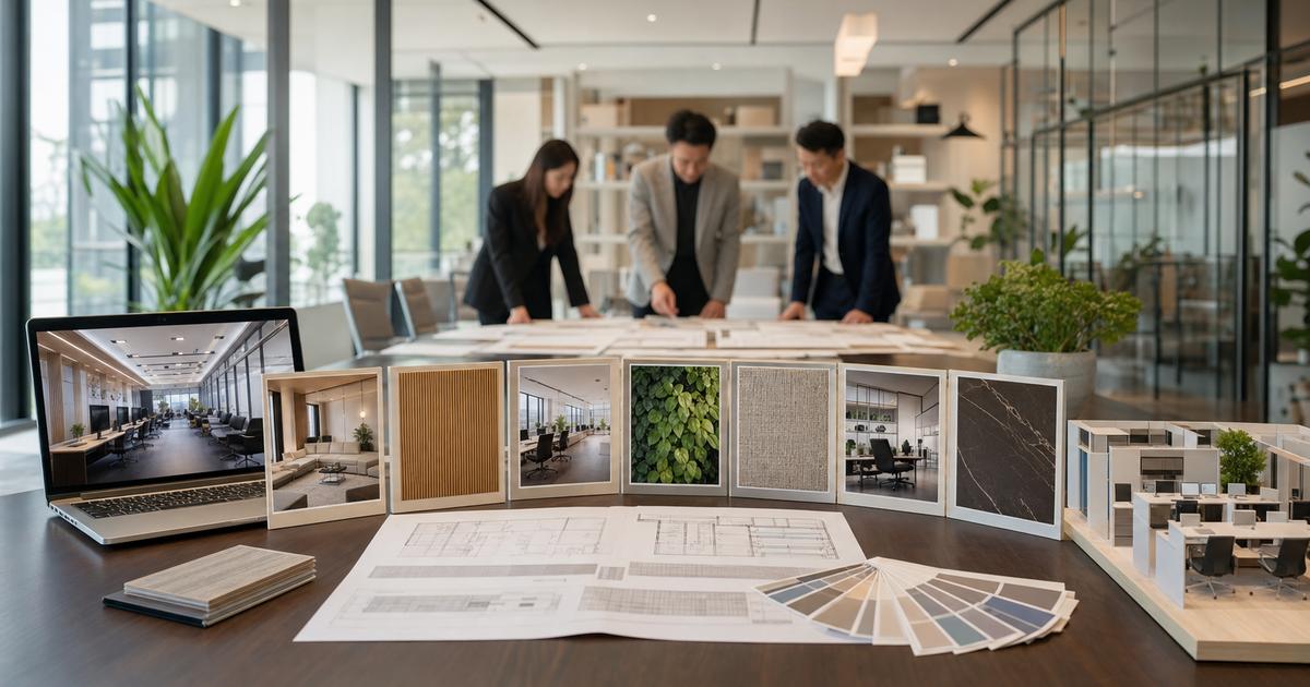 công ty thiết kế nội thất văn phòng hình minh họa
