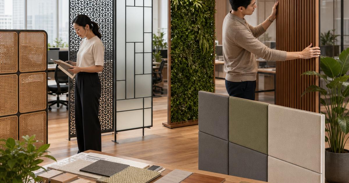 vách ngăn trang trí đẹp - 6 Mẫu Vách Ngăn Trang Trí Đẹp Cho Không Gian Văn Phòng Mới