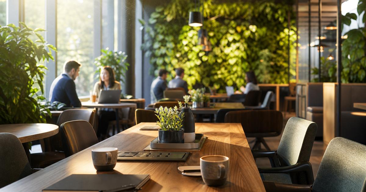 Mẫu thiết kế quán cafe văn phòng hiện đại và tiện nghi.