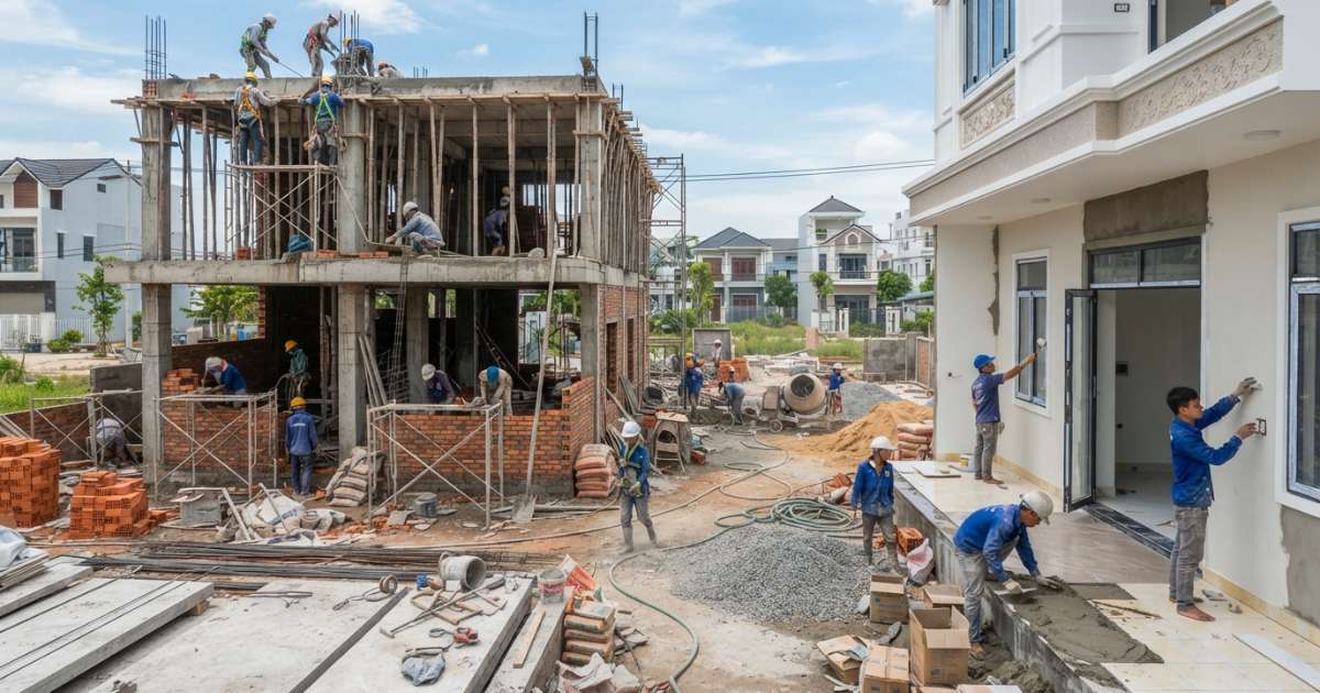 Bảng giá nhân công xây dựng phần thô và hoàn thiện mới nhất 2024