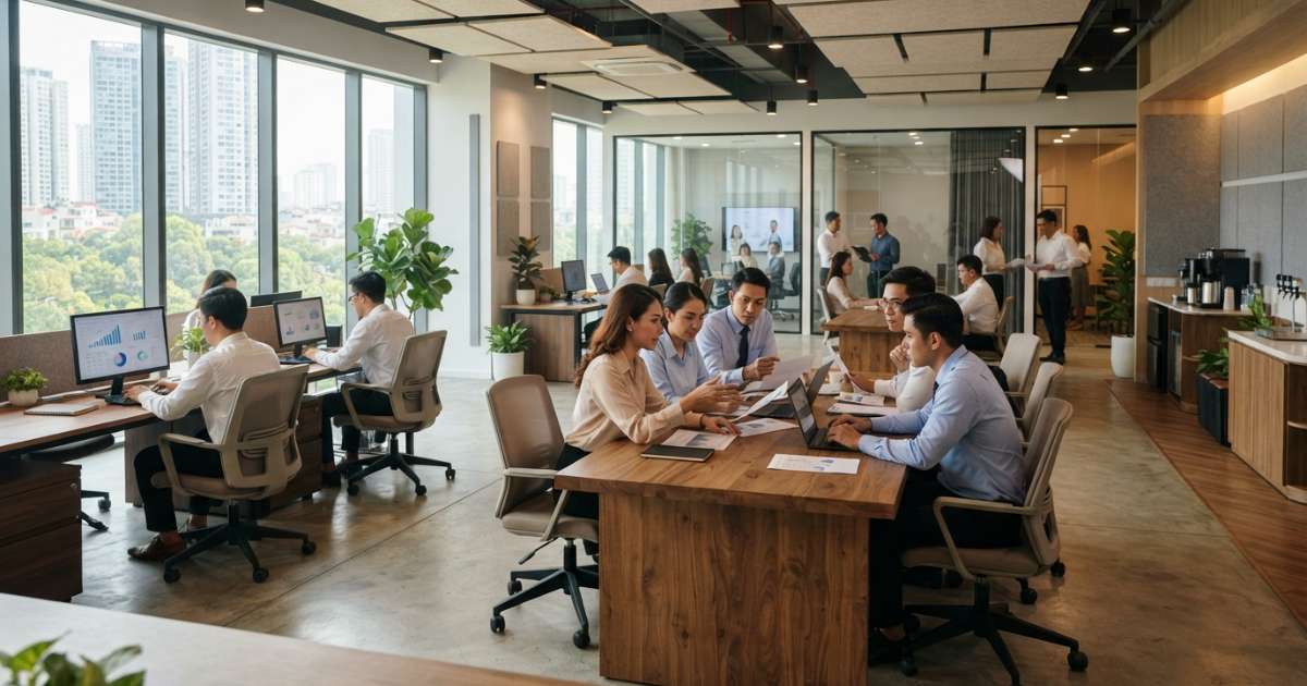 Bí quyết bố trí văn phòng làm việc khoa học và tối ưu diện tích
