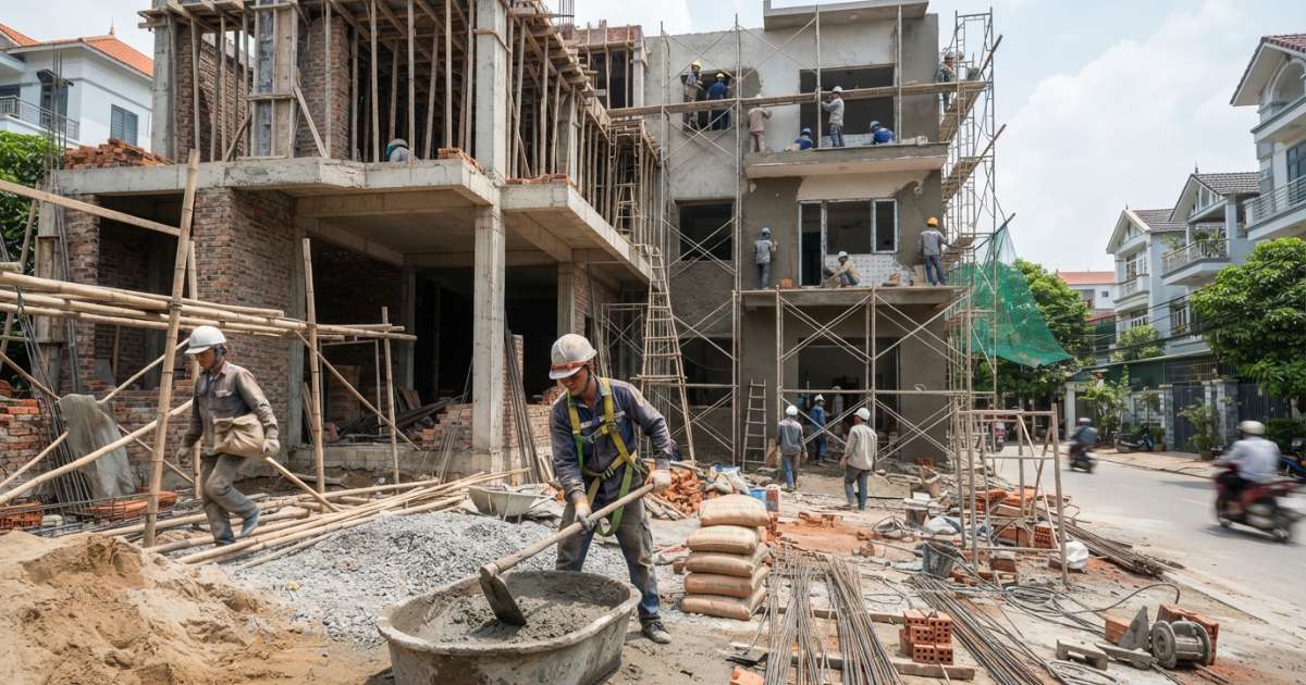 Các hạng mục công việc cụ thể của nhân công hoàn thiện nhà